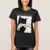 T-shirt Become Ungovernable - Black Cat Biting Hand Funny (Devant)