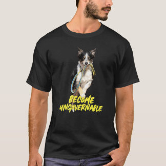 T-shirt Become Ungovernable Libertarian  Dog Leash Mouth M