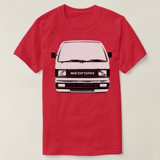 T-shirt Bedford Rascal 1980 classique microvan monoblock a (Design devant)