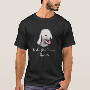 T-shirt Bedlington Terrier Maman mignonne Chien chiot prop