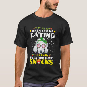 T-shirt Bedlington Terrier Vous Voir Lorsque Vous Mangez S