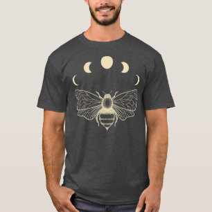 T-shirt bee and moon cycle