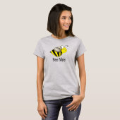 T-shirt Bee (Be) Mine Bumblebee Jaune Saint-Valentin (Devant entier)
