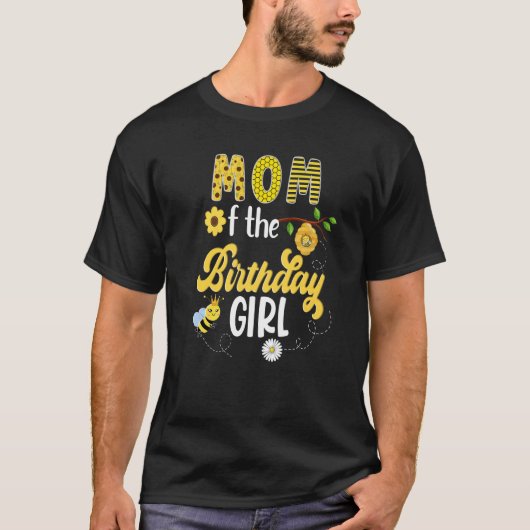 T-shirt Bee Bumblebee Girl Anniversaire Hive Sweet 1ère Pa (Devant)
