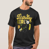 T-shirt Bee Bumblebee Girl Anniversaire Hive Sweet 1ère Pa (Devant)