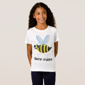 T-Shirt Bee caractère avec mustache lunettes de soleil Bee (Devant entier)