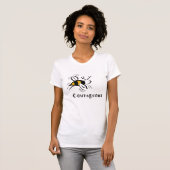 T-shirt Bee Courage par Cussdum Designs (Devant entier)
