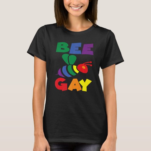 T-shirt bee gay bee equalisation and human rights (Devant)