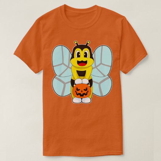 T-shirt Bee Halloween Citrouille (Design devant)