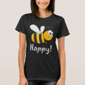 T-shirt Bee Happy Bee Bright (Devant)