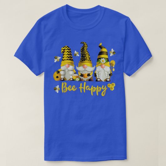 T-shirt Bee Happy Bee Gnome Spring (Design devant)