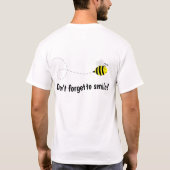 T-shirt "Bee Happy" Happy Bee Smile (Dos)