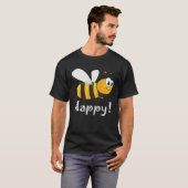 T-shirt Bee Happy Mens Womens Kids (Devant entier)