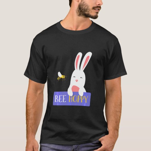 T-shirt Bee Hoppy Funny Animaux Bestfriends Bunny Hopper B (Devant)