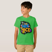 T-SHIRT BEE JOLIE FLEURS FLEURIES COLORÉES (Devant entier)