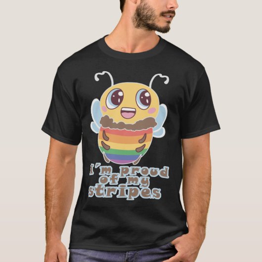 T-shirt Bee LGBTQ+ LGBT LGBTQ Rainbow Bee (Devant)