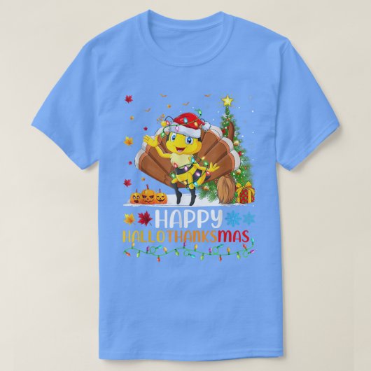 T-shirt Bee Lover Funny Happy Bee HelloThanksMas (Design devant)