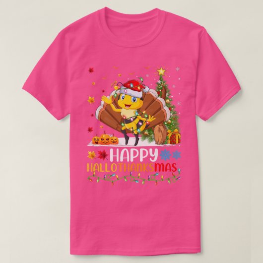T-shirt Bee Lover Funny Happy Bee HelloThanksMas (Design devant)