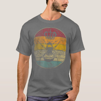 T-shirt Bee Queen Don Honey Bee Retro Style VintageMom Fu