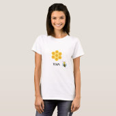 T-shirt Bee Team et Honeycomb (Devant entier)