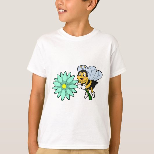 T-shirt Bee with flower.PNG (Devant)