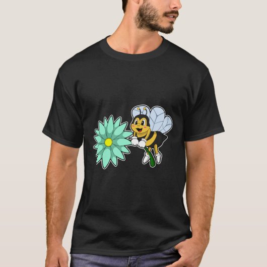 T-shirt Bee with flower.PNG (Devant)