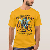 T-shirt Bee-zing Through Cyberspace - Abee Robotique (Devant)