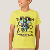 T-shirt Bee-zing Through Cyberspace - Abee Robotique (Devant)