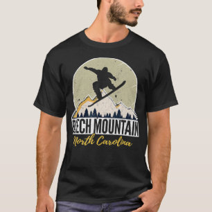 T-shirt Beech Mountain North olina Snowboard Retro Vint