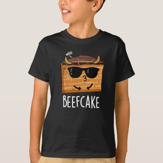 T-shirt Beefcake Funny Cake Pun Dark BG (Devant)