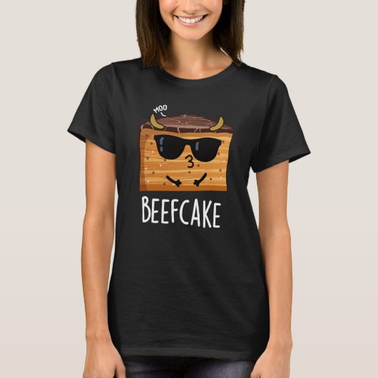 T-shirt Beefcake Funny Cake Pun Dark BG (Devant)