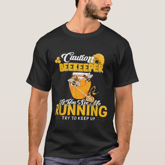 T-shirt Beekeeper Attention Abeille apiculture (Devant)