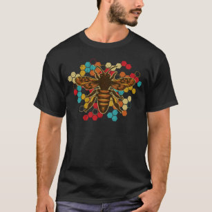 T-shirt Beekeeper Bee Retro Vintage Honeycomb