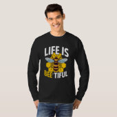 T-shirt Beekeeper Beekeeper Hive Honeycomb Bee Environics (Devant entier)