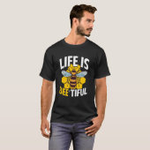 T-shirt Beekeeper Beekeeper Hive Honeycomb Bee Environics (Devant entier)