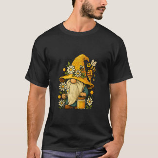 T-shirt Beekeeper Cute Gnome Floral Bee Summer Botanical G