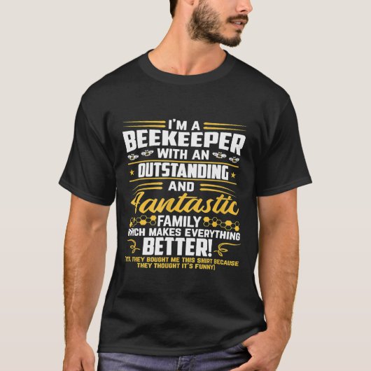 T-shirt Beekeeper Hommes apiculture Apiariste Miel abeille (Devant)