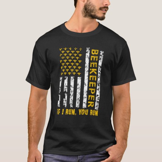 T-shirt Beekeeper Men Women US Flag Honeybee Beekeeping Be (Devant)
