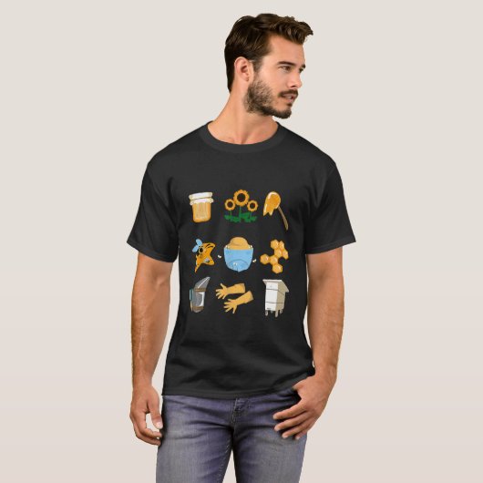T-shirt Beekeeper Papa Honeybee For A Hobby Beekeeper (Devant entier)