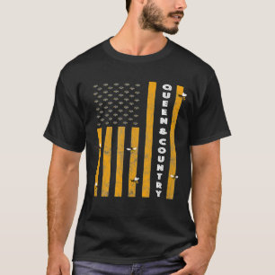 T-shirt Beekeeper Queen Country American Flag Beekeeper