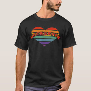 T-shirt Beekeeper Retro Arc-en-ciel Entendre 80s Whimsy Lg
