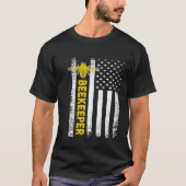 T-shirt Beekeeper Style Rétro Abeille patriotique (Devant)