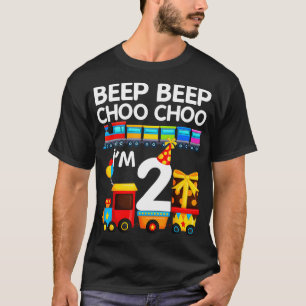 T-shirt Beep Beep Choo Choo Im 2 Train 2e fête d'anniversa