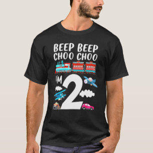 T-shirt Beep Beep Choo Choo Im 2e fête d'anniversaire