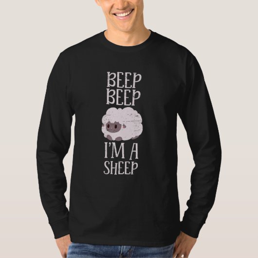 T-shirt Beep Beep I'm A Sheep Livestock Herd Farm Wool Ani (Devant)