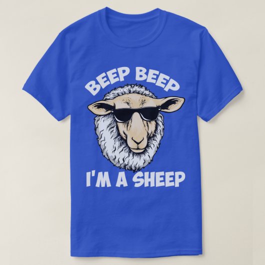 T-shirt Beep Beep Im A Sheep troupeau de moutons lunettes  (Design devant)