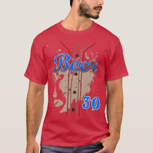 T-shirt BEER 30 Boire de bière Costume Halloween Tailgate