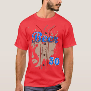 T-shirt BEER 30 Boire de bière Costume Halloween Tailgate