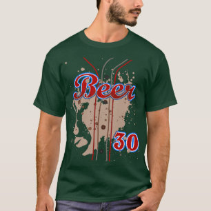 T-shirt BEER 30 Boire de bière Costume Halloween Tailgate