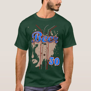 T-shirt BEER 30 Boire de bière Costume Halloween Tailgate 
